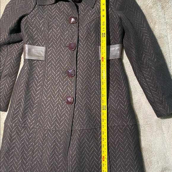 Mackage NWOT chevron belted waist wool coat - Picture 3 of 16